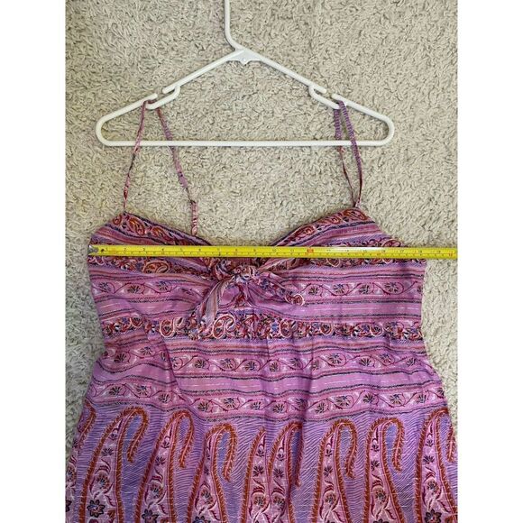 J. Crew Point Sur Size 14 Jumpsuit Romper Wide Leg Crop Pink Paisley Cotton - Picture 13 of 16